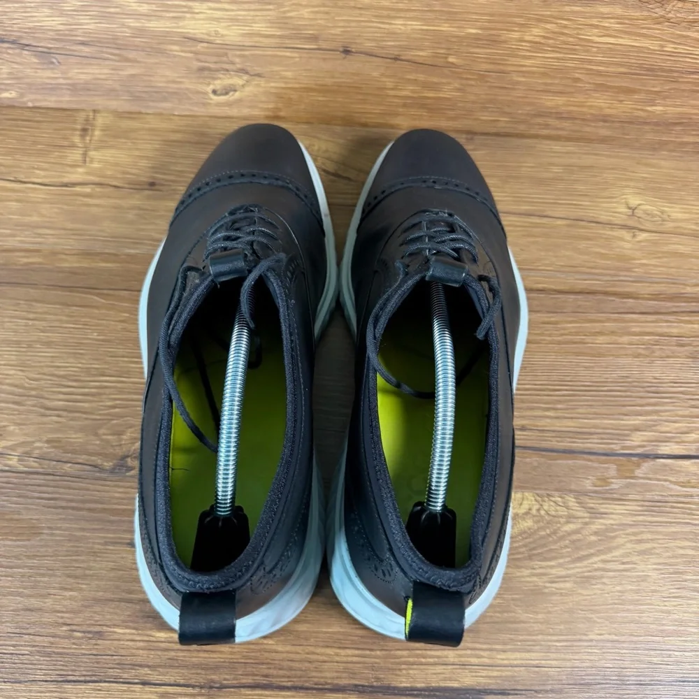 ECCO Men's ST.1 Hybrid Lite Black Leather Cap Toe Shoes Size‎ 12 (46) Sneakers